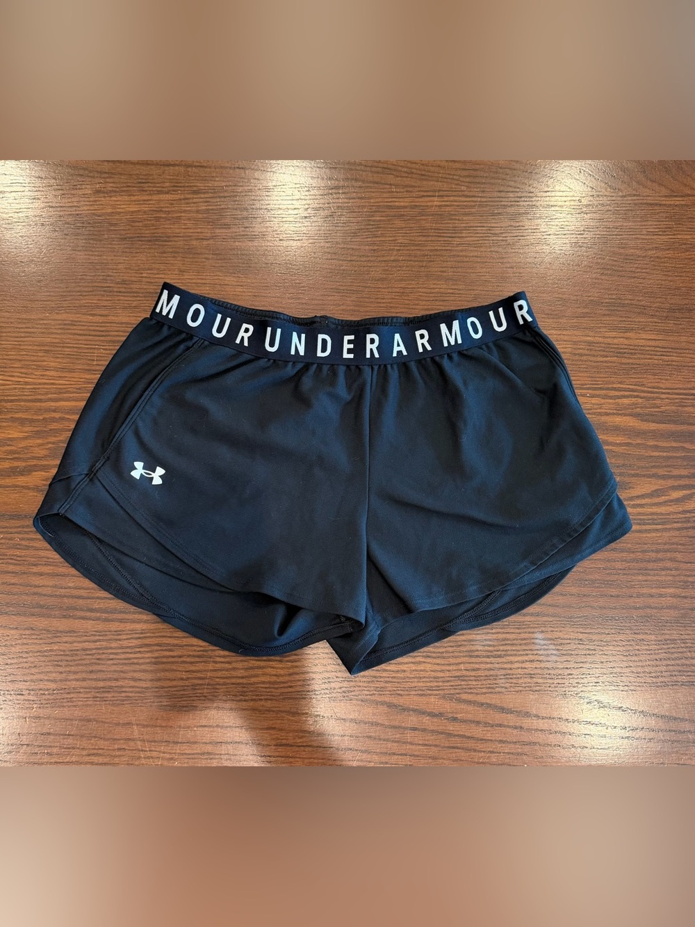 Under Armour Black Women's Athletic Shorts with Branded Waistband